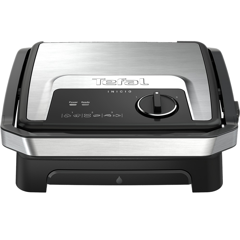 Gratar electric TEFAL Inicio Adjust GC272D10, 2180W, functie Panini, argintiu-negru