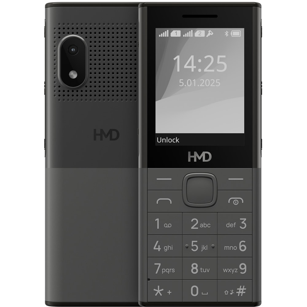 Telefon HMD 150 Music, 8MB RAM, 2G, Dual SIM, Dark Grey