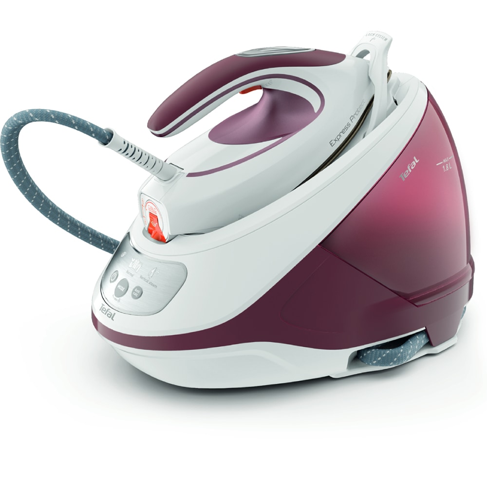 Statie de calcat TEFAL Express Protect SV9201E0, 2800W, 530g/min, 1.8l, talpa Durilium AirGlide, mov-alb