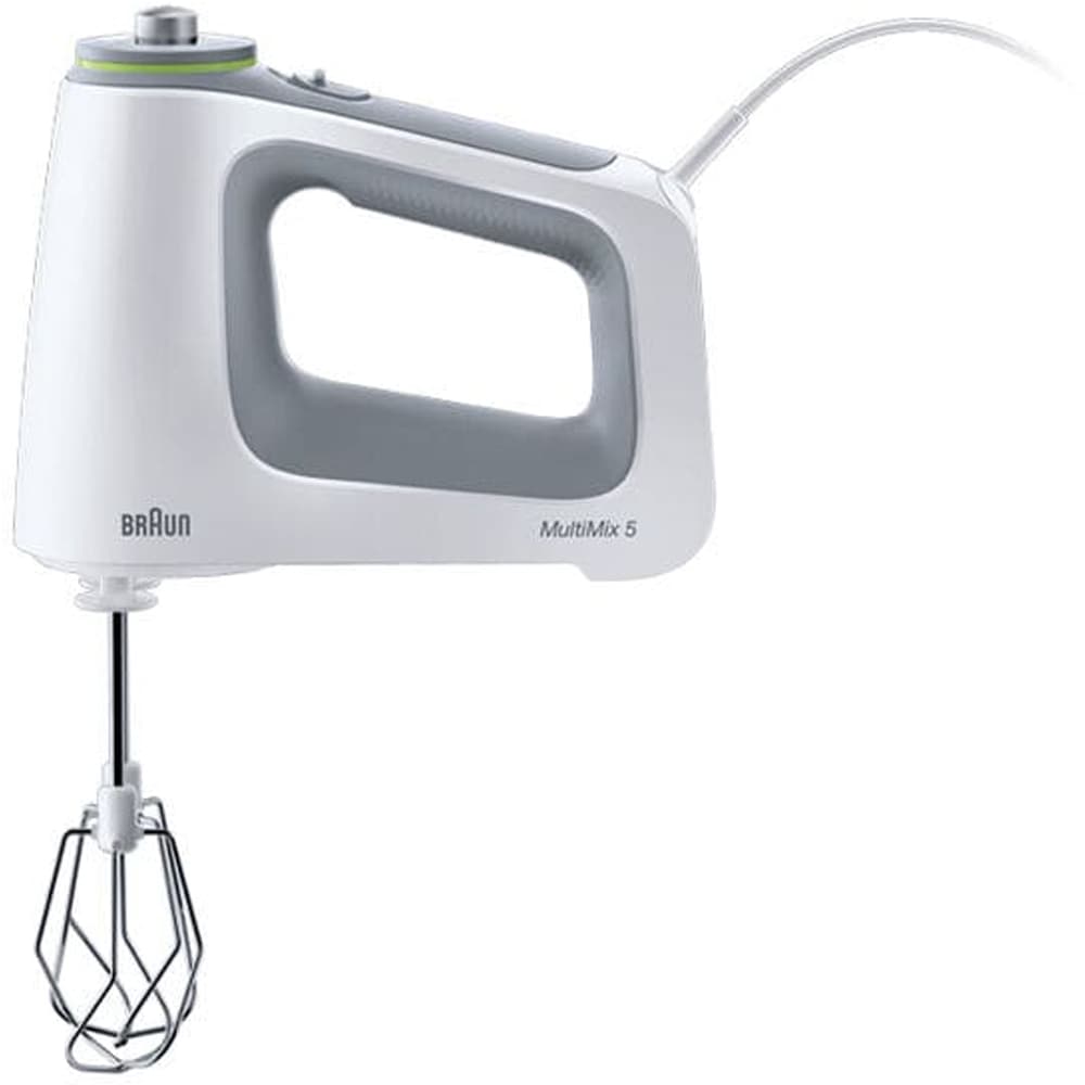 Mixer de mana BRAUN HM5100WH, 750W, 9 trepte viteza, alb-gri 