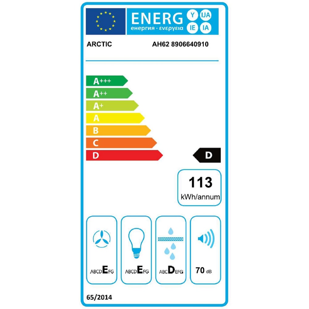 Hota traditionala ARCTIC AH62, 2 motoare, 365m3/h, L 60 cm, alb