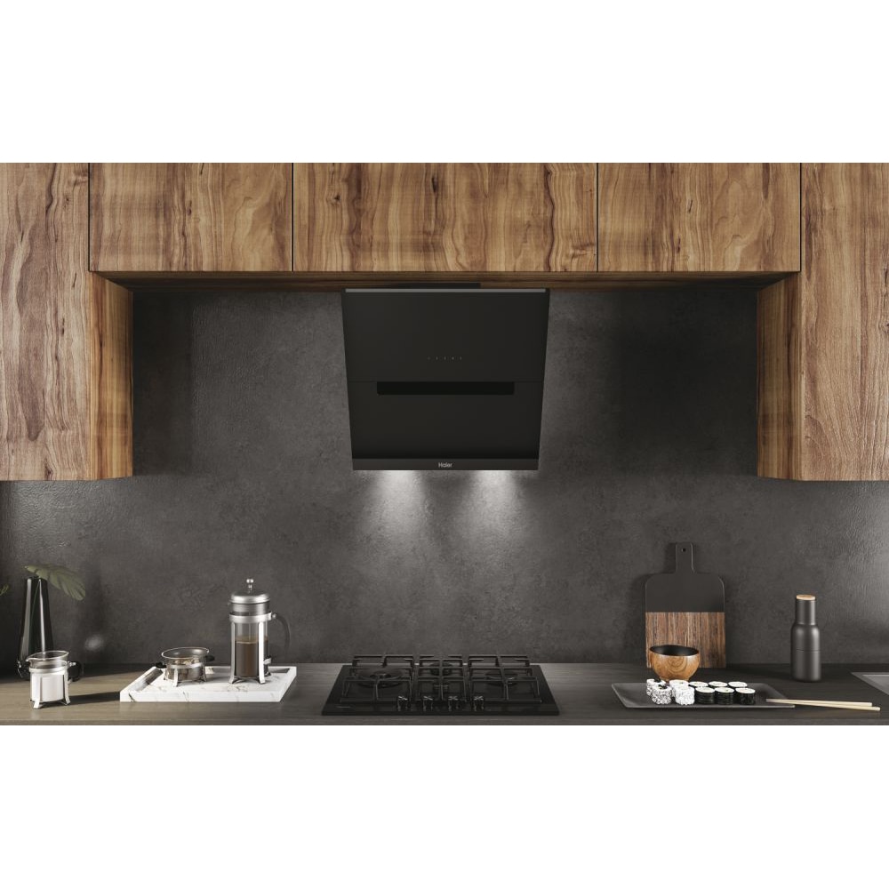 Hota decorativa HAIER HADG6DCS56B, 1 motor, 789 m3/h, L 60 cm, negru