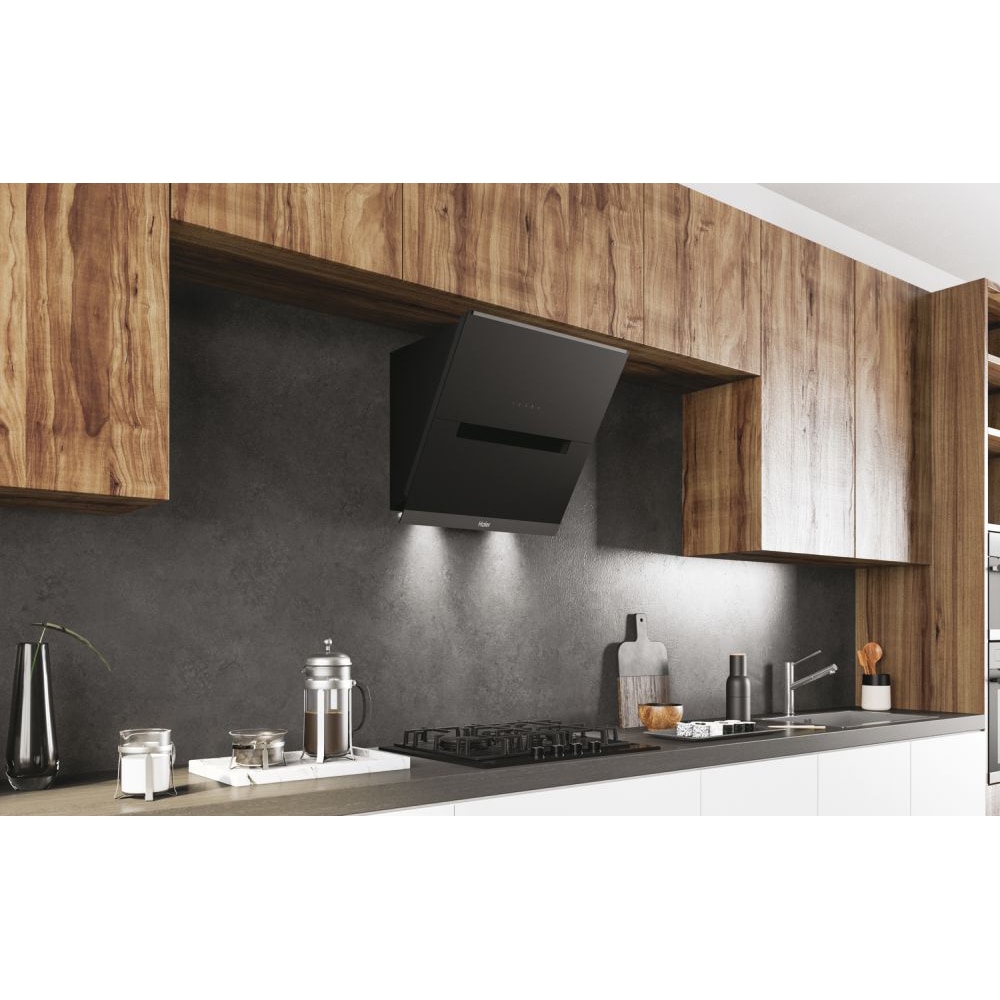 Hota decorativa HAIER HADG6DCS56B, 1 motor, 789 m3/h, L 60 cm, negru