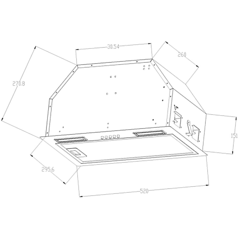 Hota incorporabila TURBIONAIRE Luna 50, 1 motor, 434 m3/h, L 50 cm, argintiu