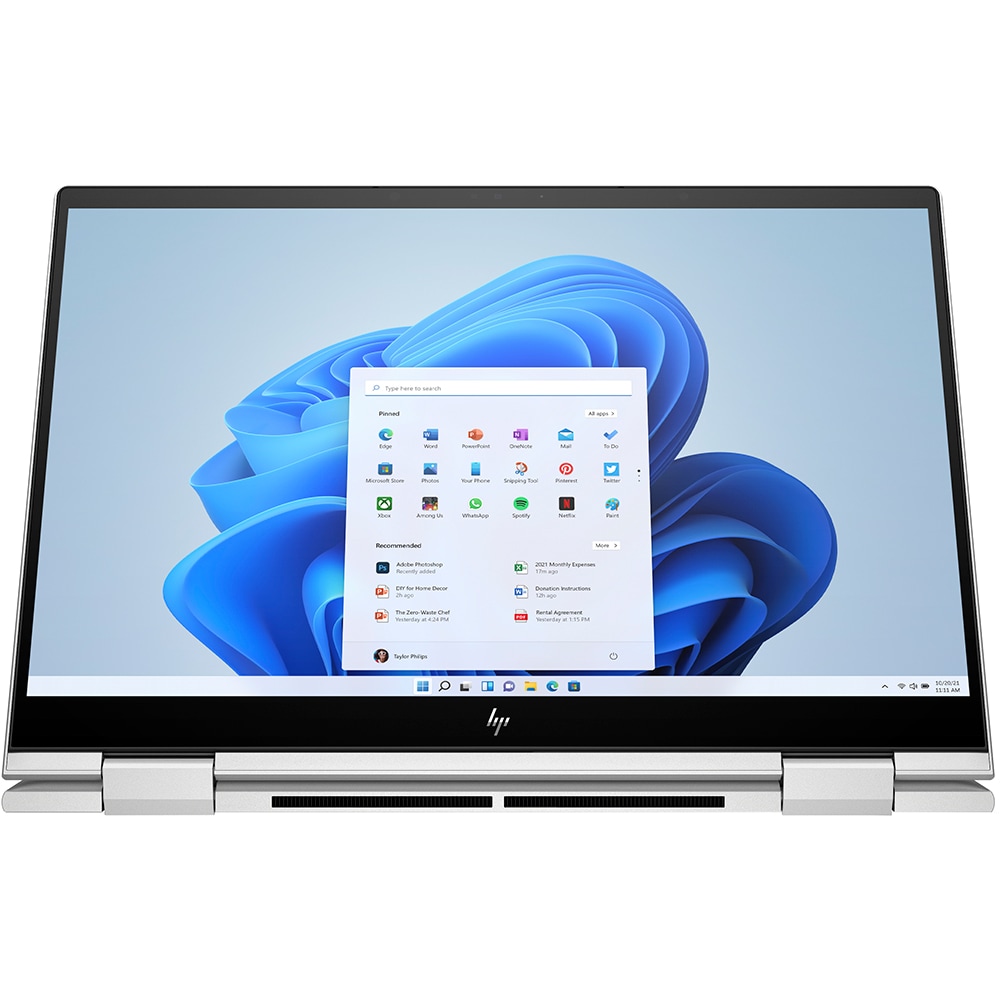 Laptop 2 in 1 HP Envy x360 13-bf0021nn, Intel Core i5-1230U pana la 4.4GHz, 13.3" WUXGA Touch, 16GB, SSD 512GB, Intel Iris Xe Graphics, Windows 11 Home, argintiu