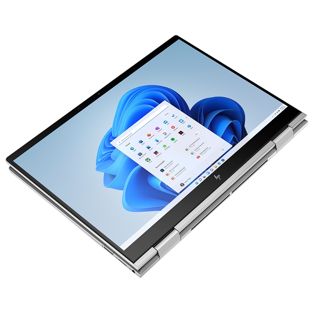 Laptop 2 in 1 HP Envy x360 13-bf0021nn, Intel Core i5-1230U pana la 4.4GHz, 13.3" WUXGA Touch, 16GB, SSD 512GB, Intel Iris Xe Graphics, Windows 11 Home, argintiu