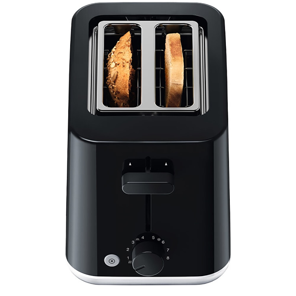 Prajitor de paine BRAUN Breakfast 1 HT1010WH, 2 felii, 900W, alb-negru 