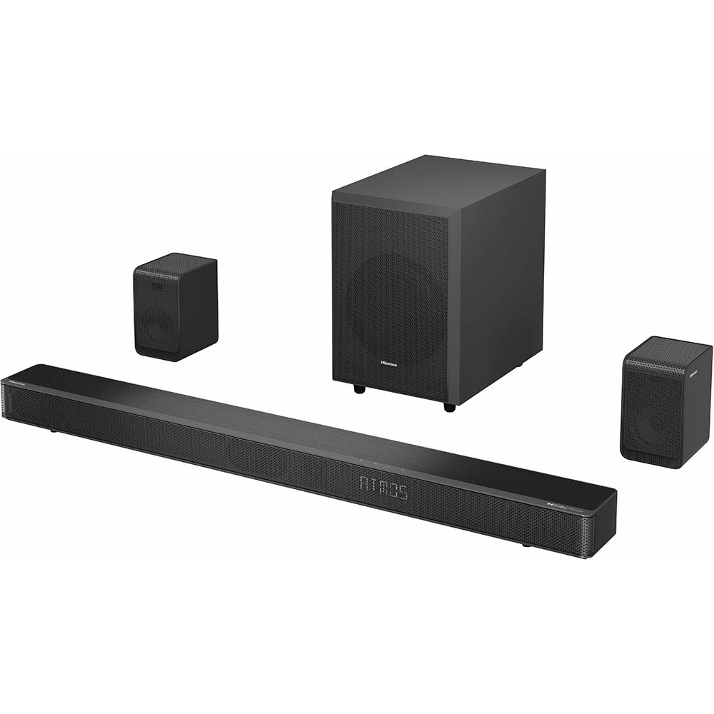 Soundbar HISENSE AX5125H, 5.1.2, 500W, Bluetooth, Subwoofer Wireless, Dolby, negru