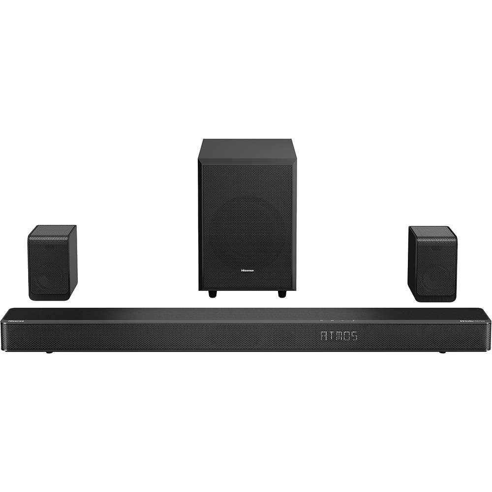 Soundbar HISENSE AX5125H, 5.1.2, 500W, Bluetooth, Subwoofer Wireless, Dolby, negru