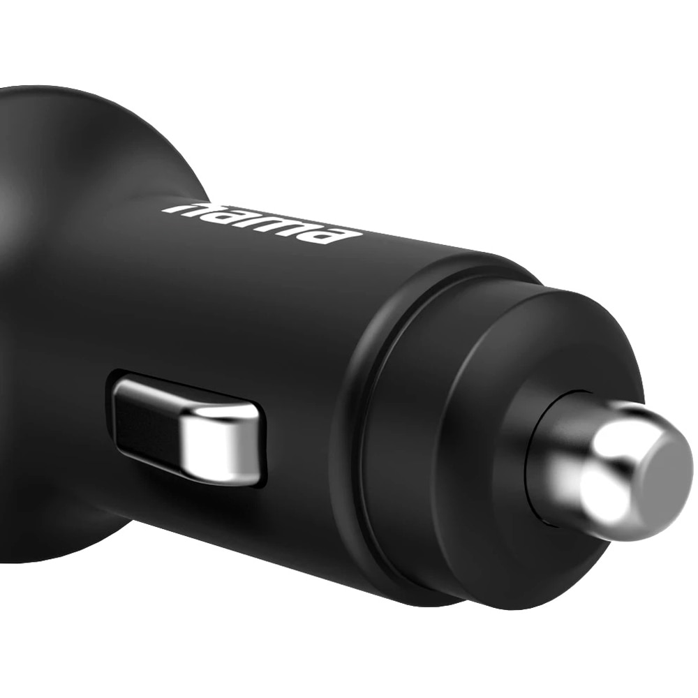 Incarcator auto HAMA 201614, 1xUSB-C, Power Delivery (PD), 25W, negru