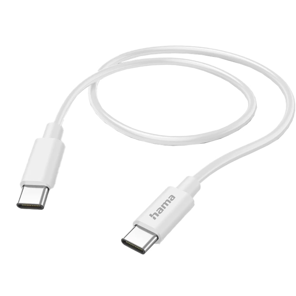 Incarcator retea HAMA 201624, 1xUSB-C, Power Delivery (PD), 25W, cablu USB-C, alb