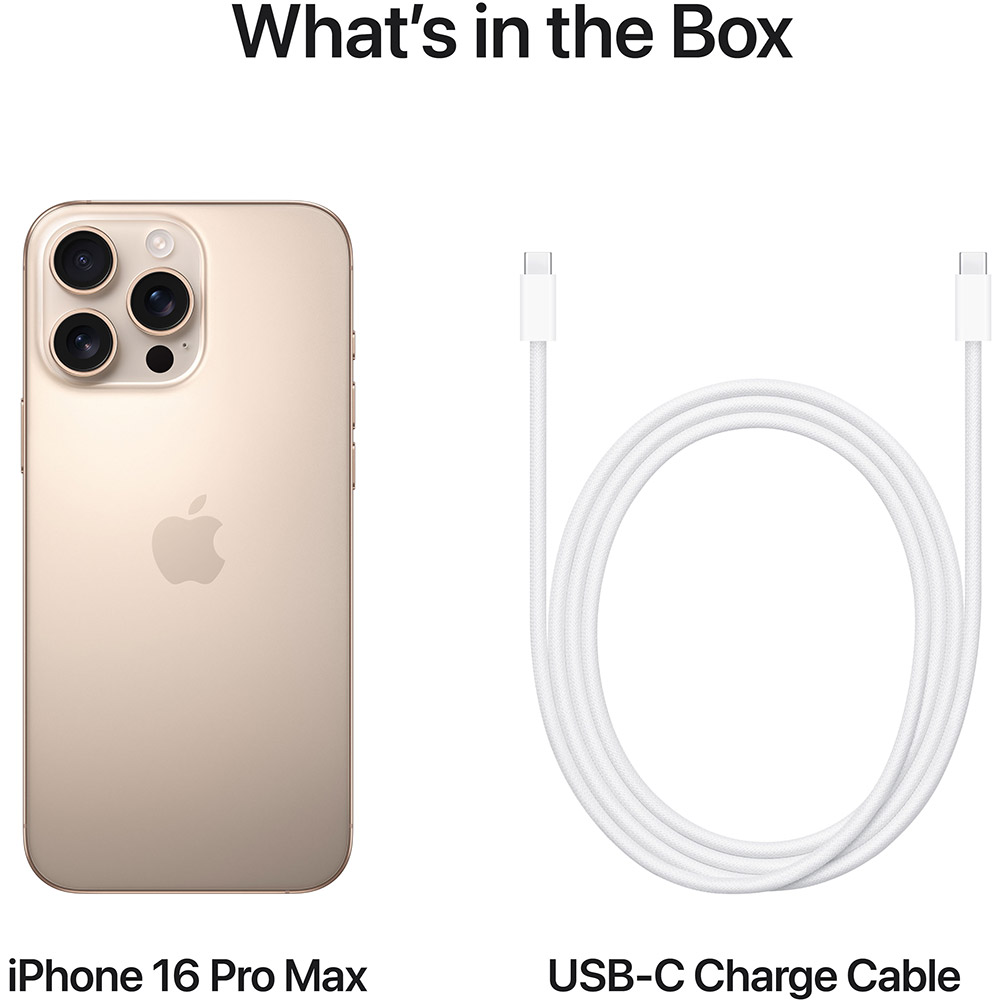 Telefon APPLE iPhone 16 Pro Max 5G, 512GB, Desert Titanium
