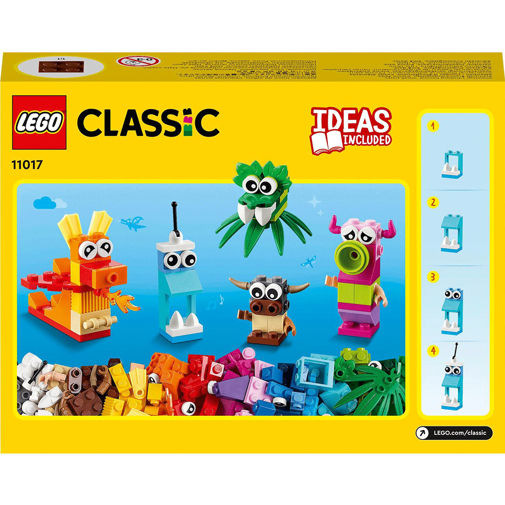 LEGO Classic: Monstri creativi 11017, 4 ani+, 140 piese