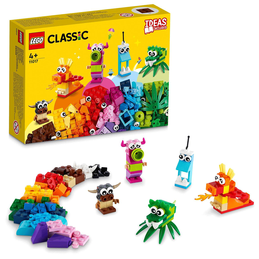 LEGO Classic: Monstri creativi 11017, 4 ani+, 140 piese