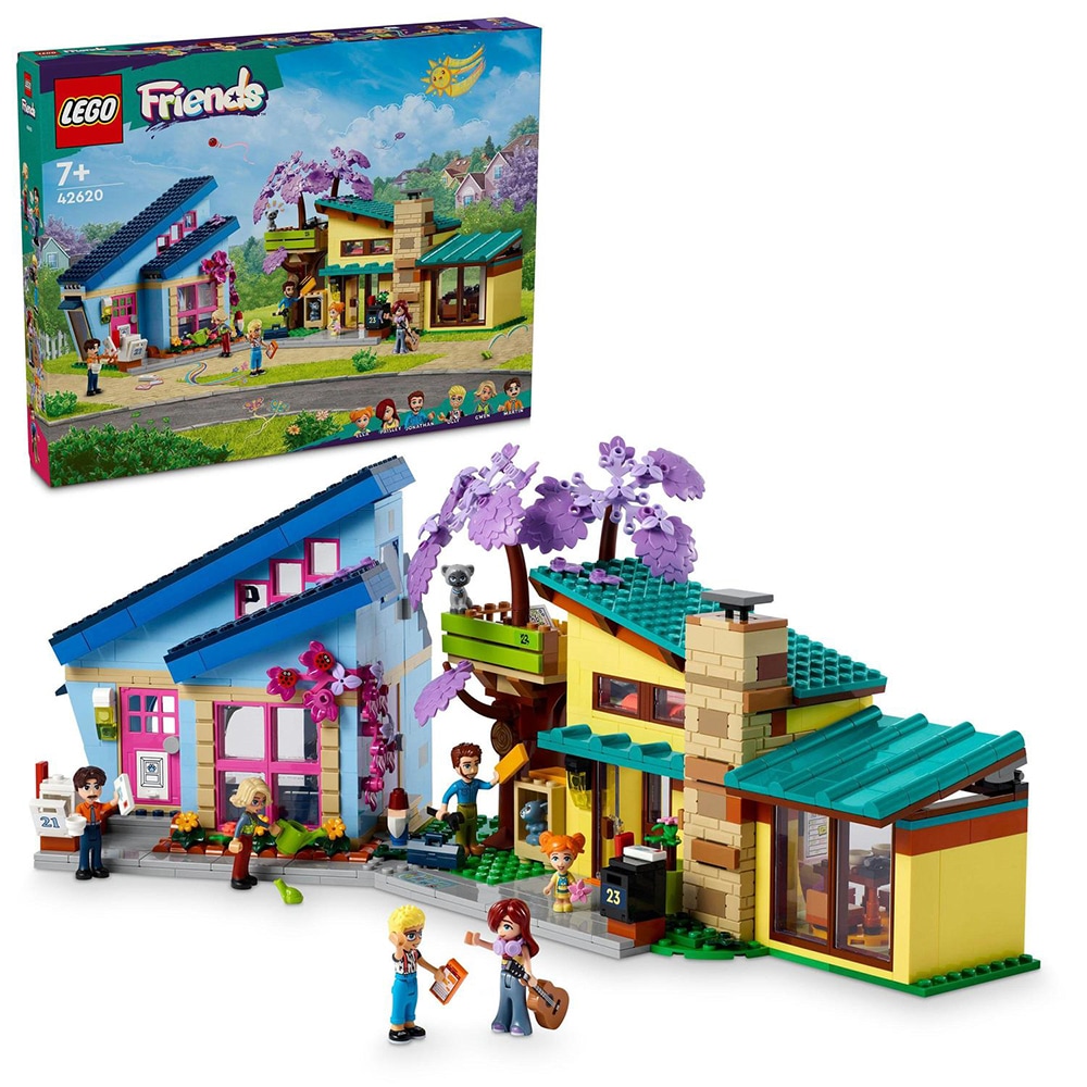 LEGO Friends: Casele familiale ale lui Olly si Paisley 42620, 7 ani+, 1126 piese
