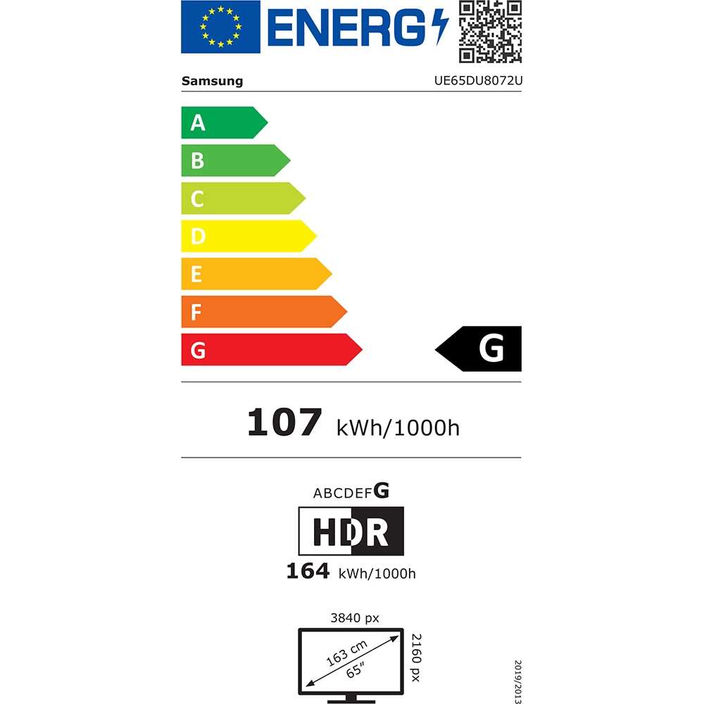 Televizor LED Smart SAMSUNG 65DU8072, UltraHD 4K, HDR, 163cm