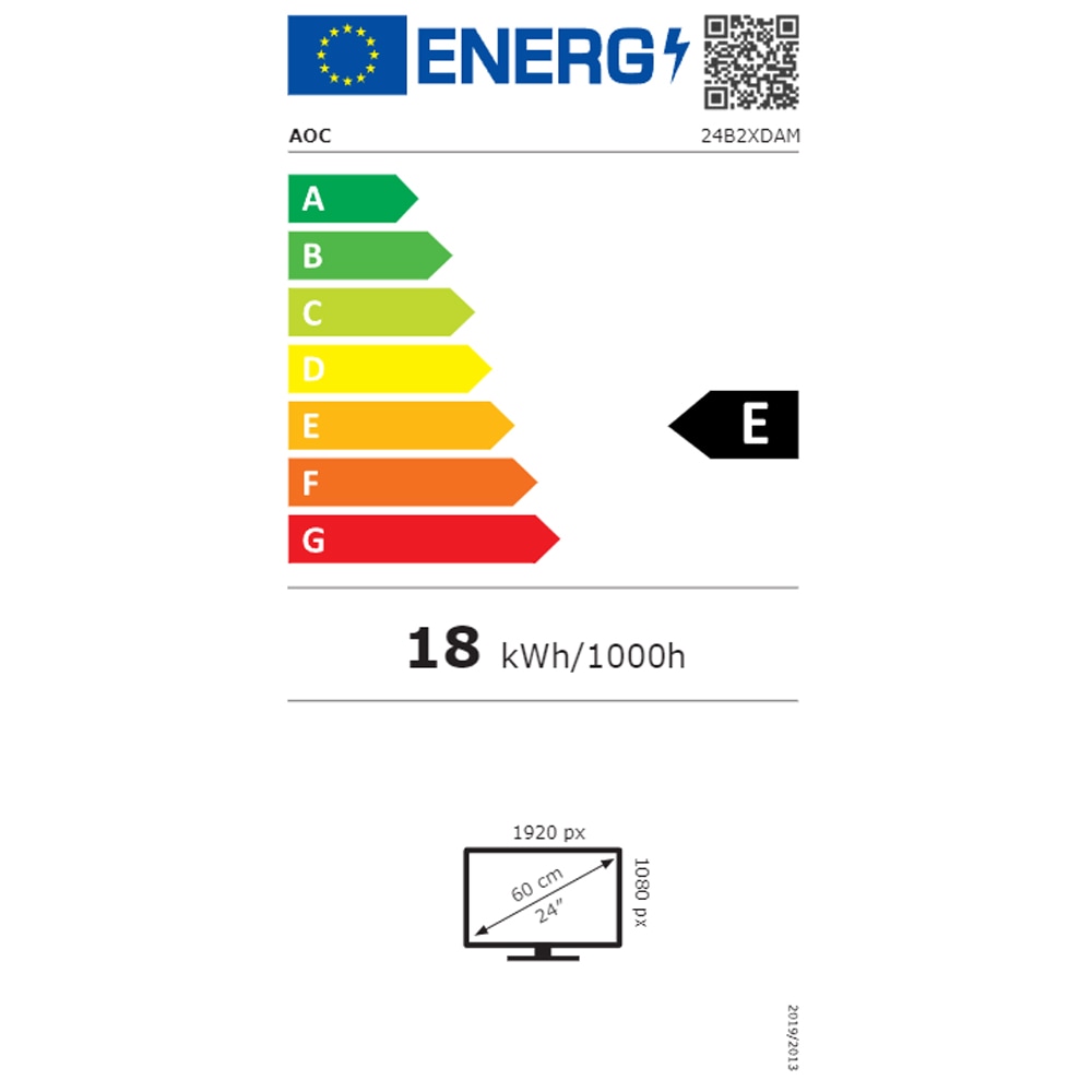 Monitor LED VA AOC 24B2XDAM, 23.8", Full HD, 75Hz, Flicker Free, negru