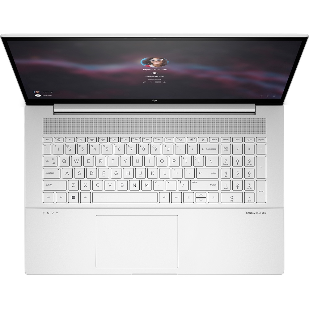 Laptop HP Envy 17-cr0020nn, Intel Core i7-1255U pana la 4.7GHz, 17.3" 4K, 16GB, SSD 512GB, Intel Iris Xe Graphics, Windows 11 Pro, argintiu
