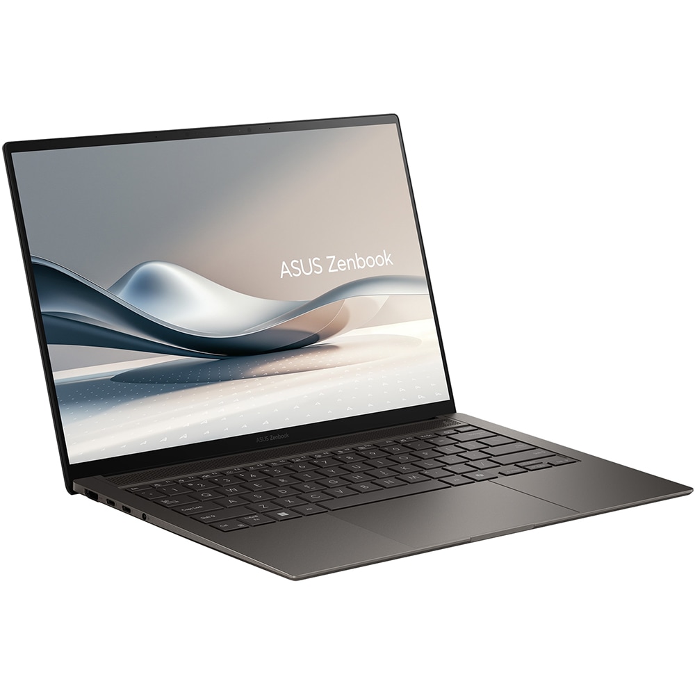 Laptop ASUS Zenbook S 14 OLED UX5406SA-PZ281X, Intel Core Ultra 7 258V pana la 4.8GHz, 14" 3K Touch, 32GB, SSD 1TB, Intel Arc Graphics, Windows 11 Pro, Zumaia Gray