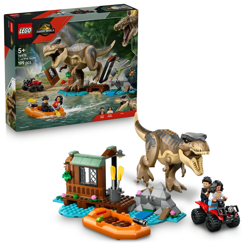 LEGO Jurassic World: Evadare pe rau din calea unui T. rex 76975, 5