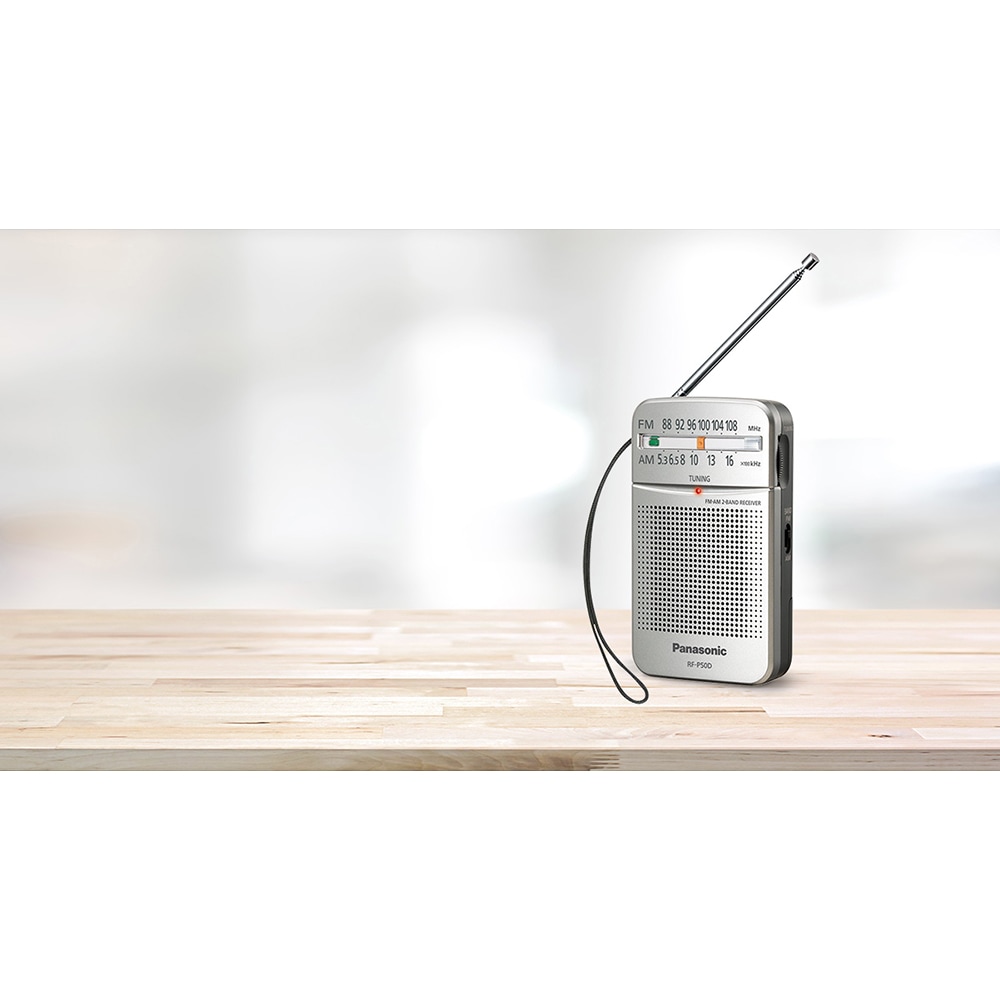 Radio portabil PANASONIC RF-P50DEG-S, FM/AM, negru