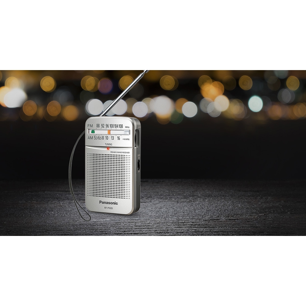Radio portabil PANASONIC RF-P50DEG-S, FM/AM, negru