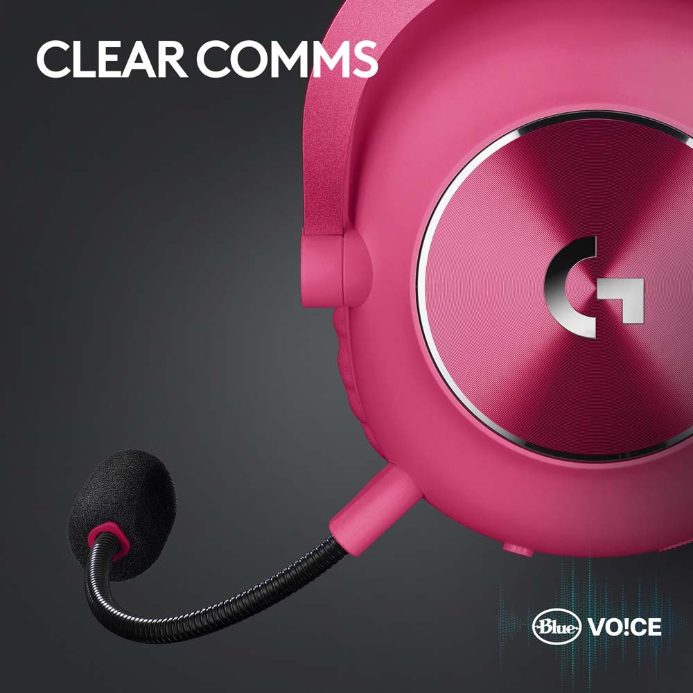 Casti Gaming Wireless LOGITECH G PRO X 2 LIGHTSPEED, 7.1 surround, multiplatforma, 3.5mm, Pink