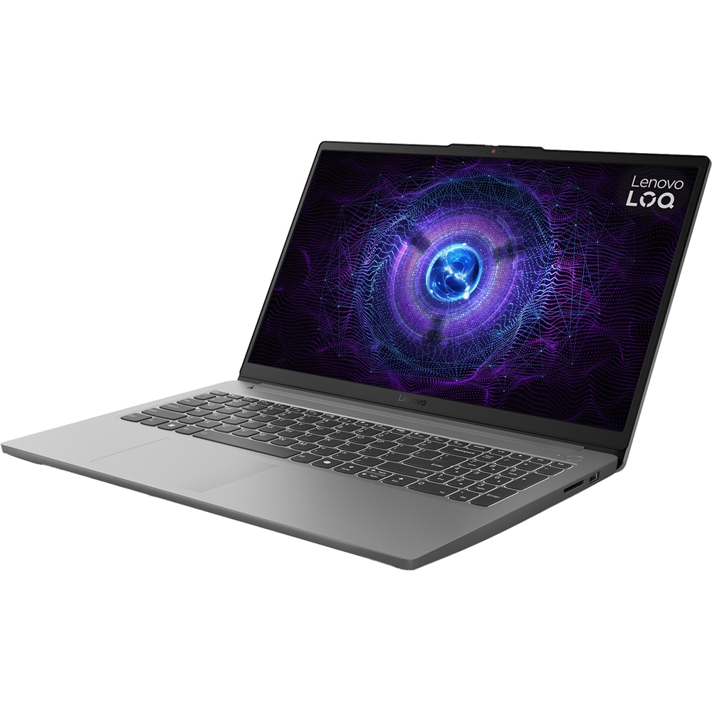 Laptop gaming LENOVO LOQ 15IAX9E, Intel Core i5-12450HX pana la 4.4GHz, 15.6" Full HD, 16GB, SSD 512GB, NVIDIA GeForce RTX 2050 4GB, Free DOS, Luna Grey