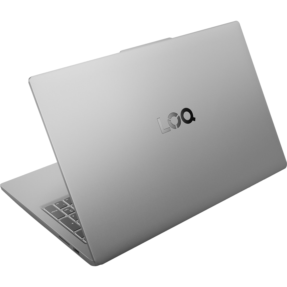 Laptop gaming LENOVO LOQ 15IAX9E, Intel Core i5-12450HX pana la 4.4GHz, 15.6" Full HD, 16GB, SSD 512GB, NVIDIA GeForce RTX 2050 4GB, Free DOS, Luna Grey