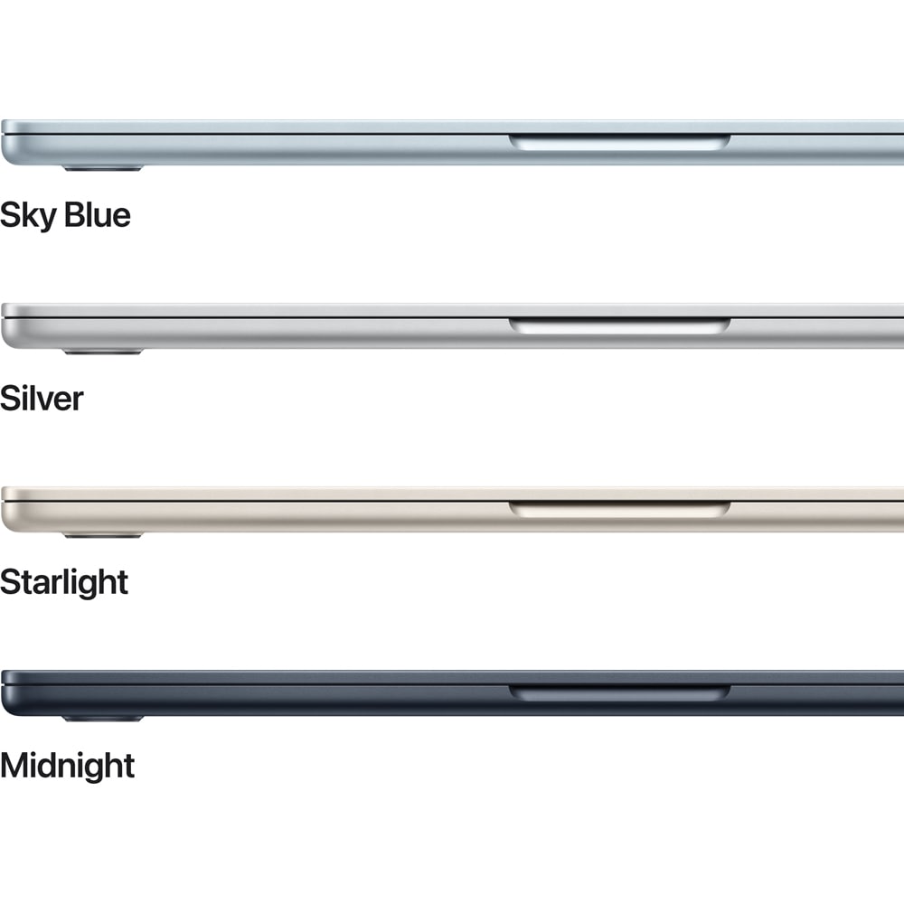 Laptop APPLE MacBook Air 13 mw123ro/a, Apple M4, 13.6" Retina Display, 16GB, SSD 256GB, 8-core GPU, macOS Sequoia, Midnight, Tastatura layout INT, Manual RO