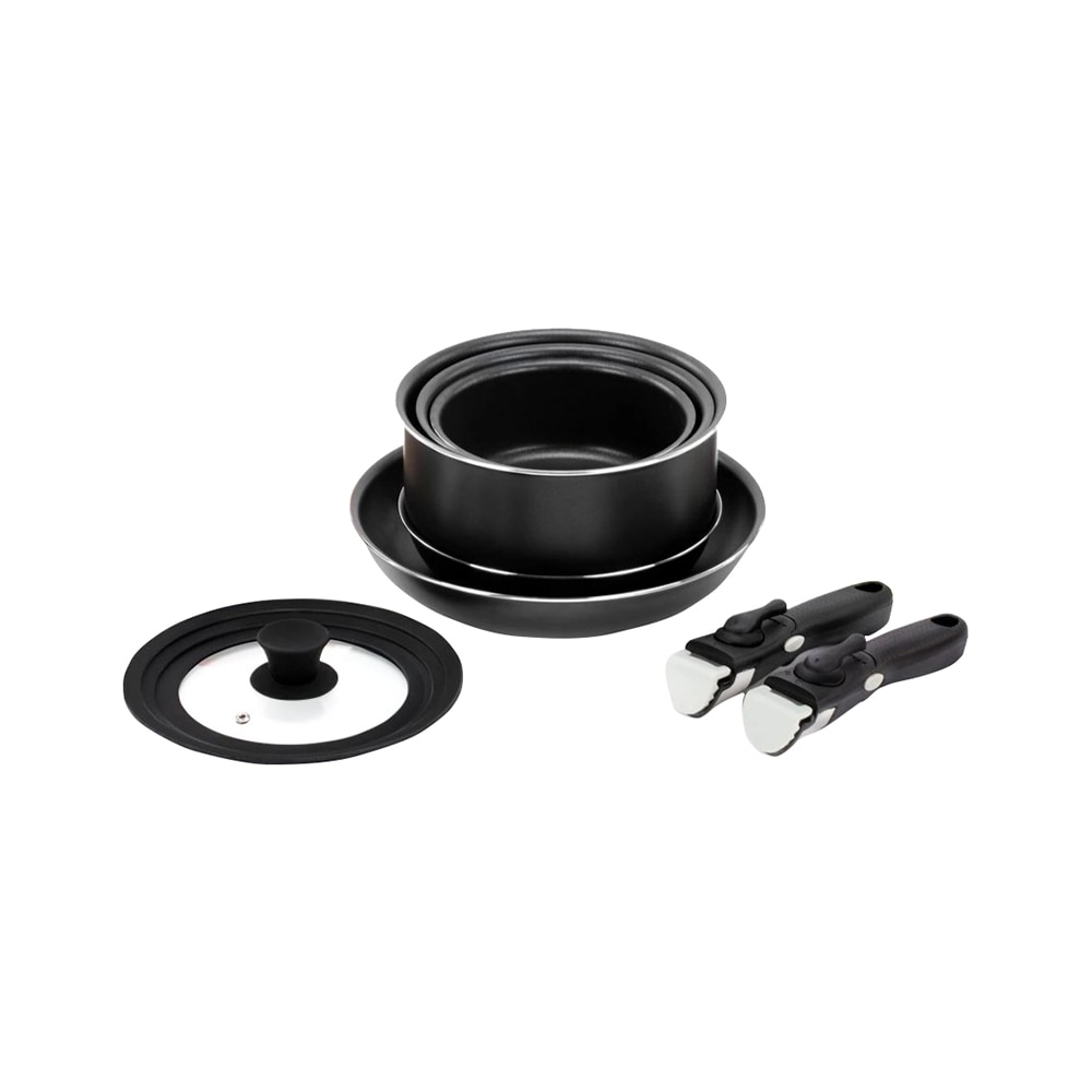 Set vase MYRIA MC4012, 8 piese, 16-20cm, aluminiu, negru