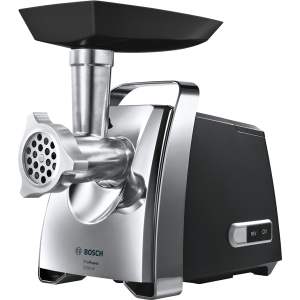 Masina de tocat carne BOSCH ProPower MFW67440, 3.5kg/min, 2000W, accesoriu carnati/feliere/razuire/kebbe, negru