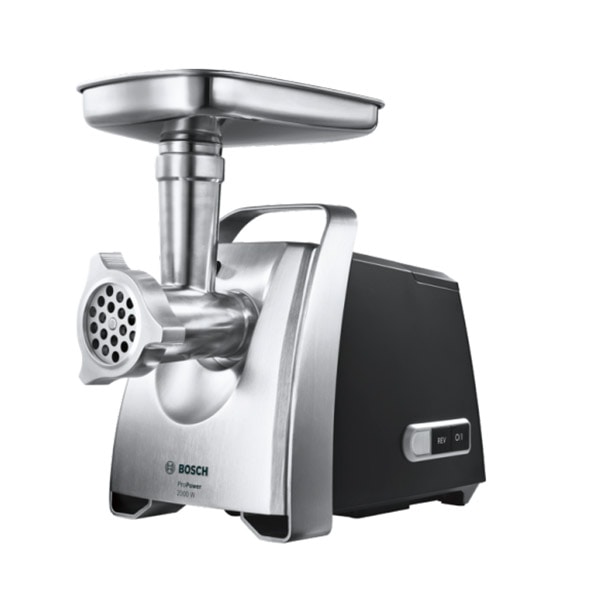 Masina de tocat carne BOSCH ProPower MFW68660, 4.3kg/min, 2200W, accesoriu carnati/suc de rosii/kebbe, argintiu-negru