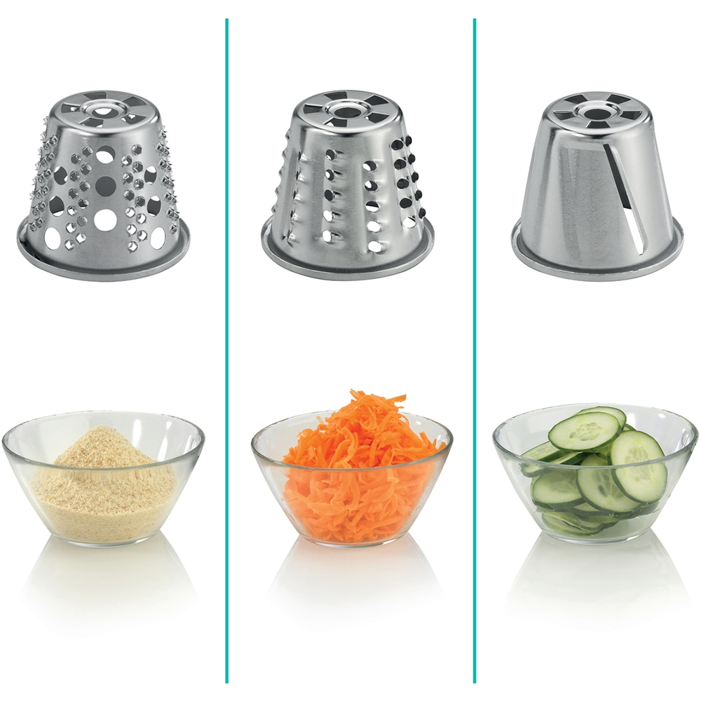 Masina de tocat carne GORENJE MG2502SJX, 2.4kg/min, 2500W, accesoriu carnati/suc de rosii/biscuiti, argintiu-alb