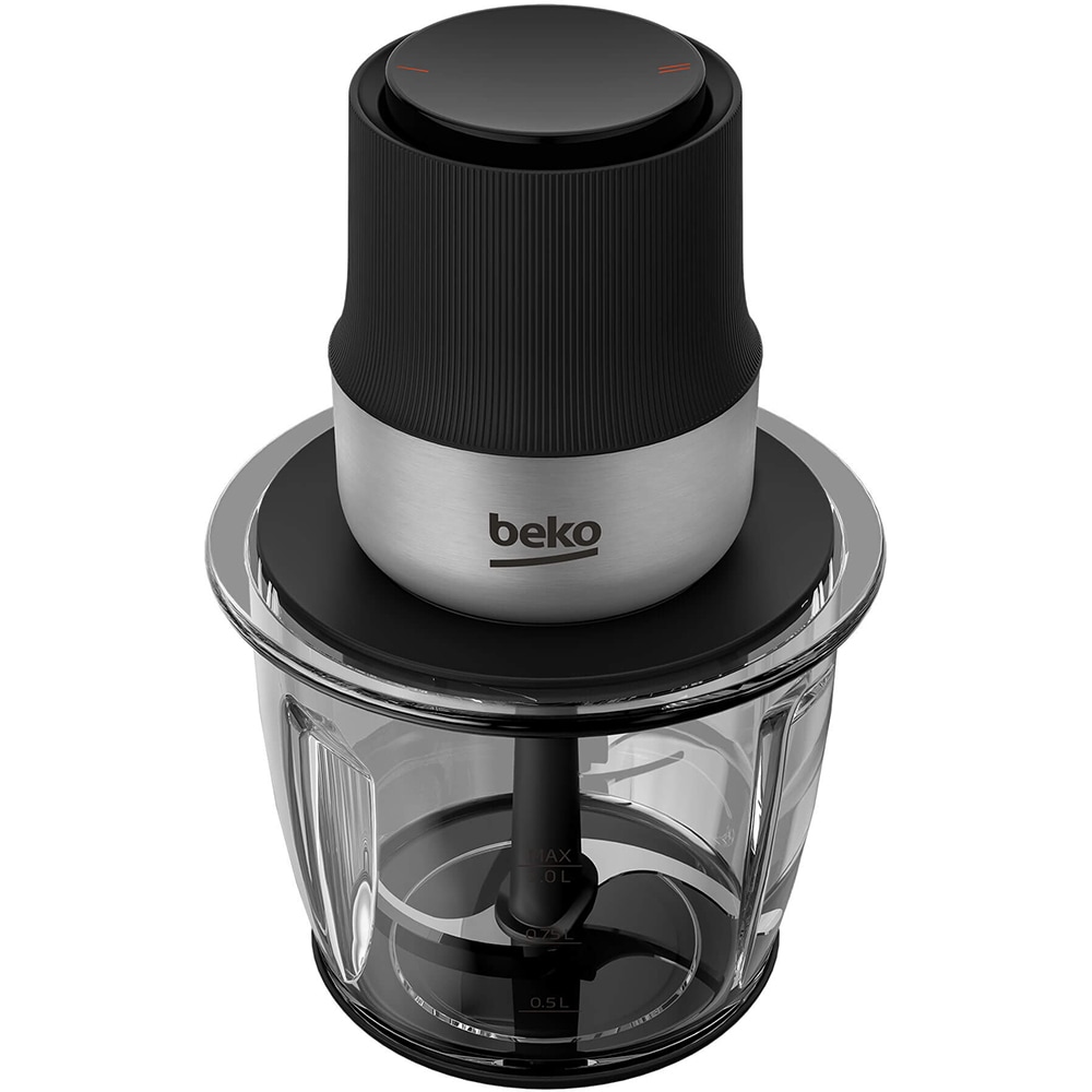 Mini tocator BEKO CHG81442BX, 1l, 400W, 2 trepte viteza, argintiu-negru