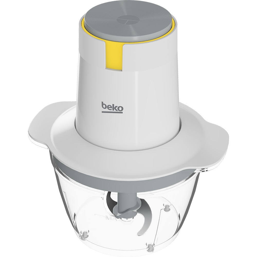 Mini tocator BEKO CHP62522W, 0.5l, 500W, 1 treapta viteza, alb-gri