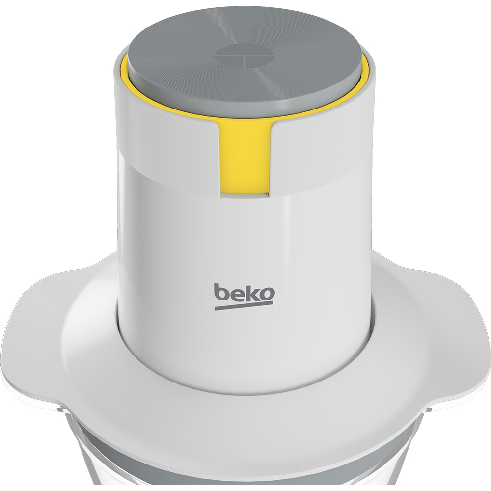 Mini tocator BEKO CHP62522W, 0.5l, 500W, 1 treapta viteza, alb-gri
