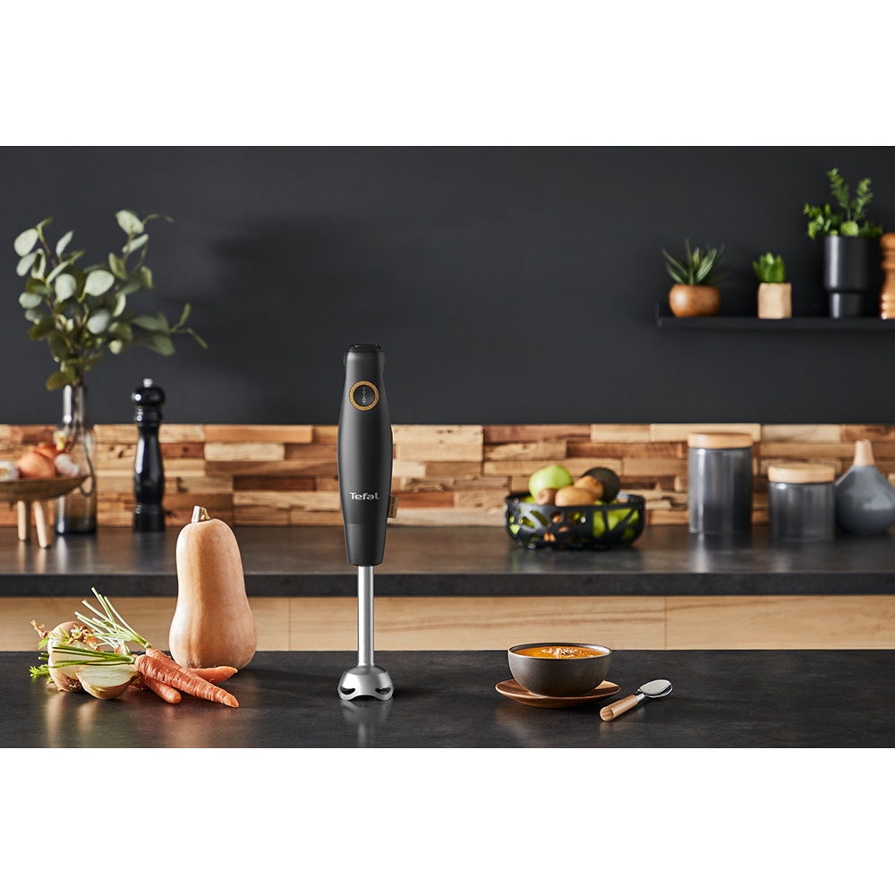 Mixer vertical TEFAL EcoRespect HB46E838, 0.8l, 600W, 2 trepte viteza, negru