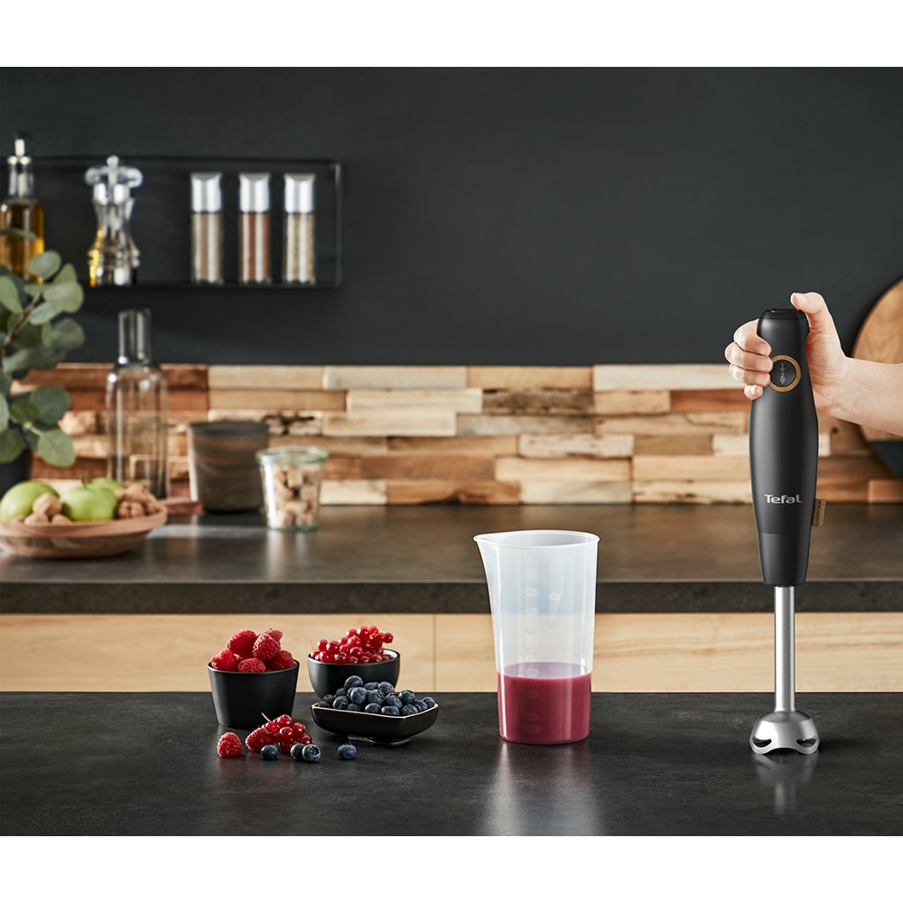 Mixer vertical TEFAL EcoRespect HB46E838, 0.8l, 600W, 2 trepte viteza, negru