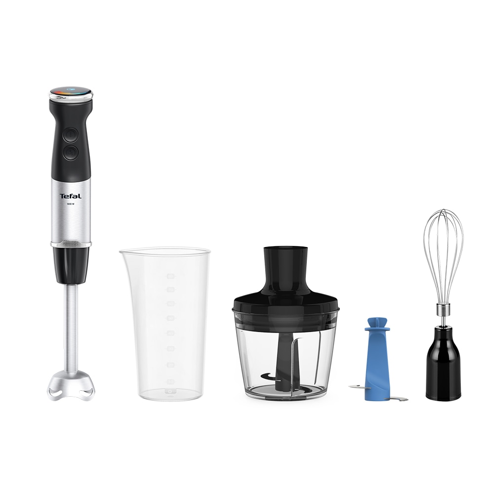 Mixer vertical TEFAL Quickchef+ HB67E830, 0.8l, 1000W, 20 trepte viteza, negru-argintiu