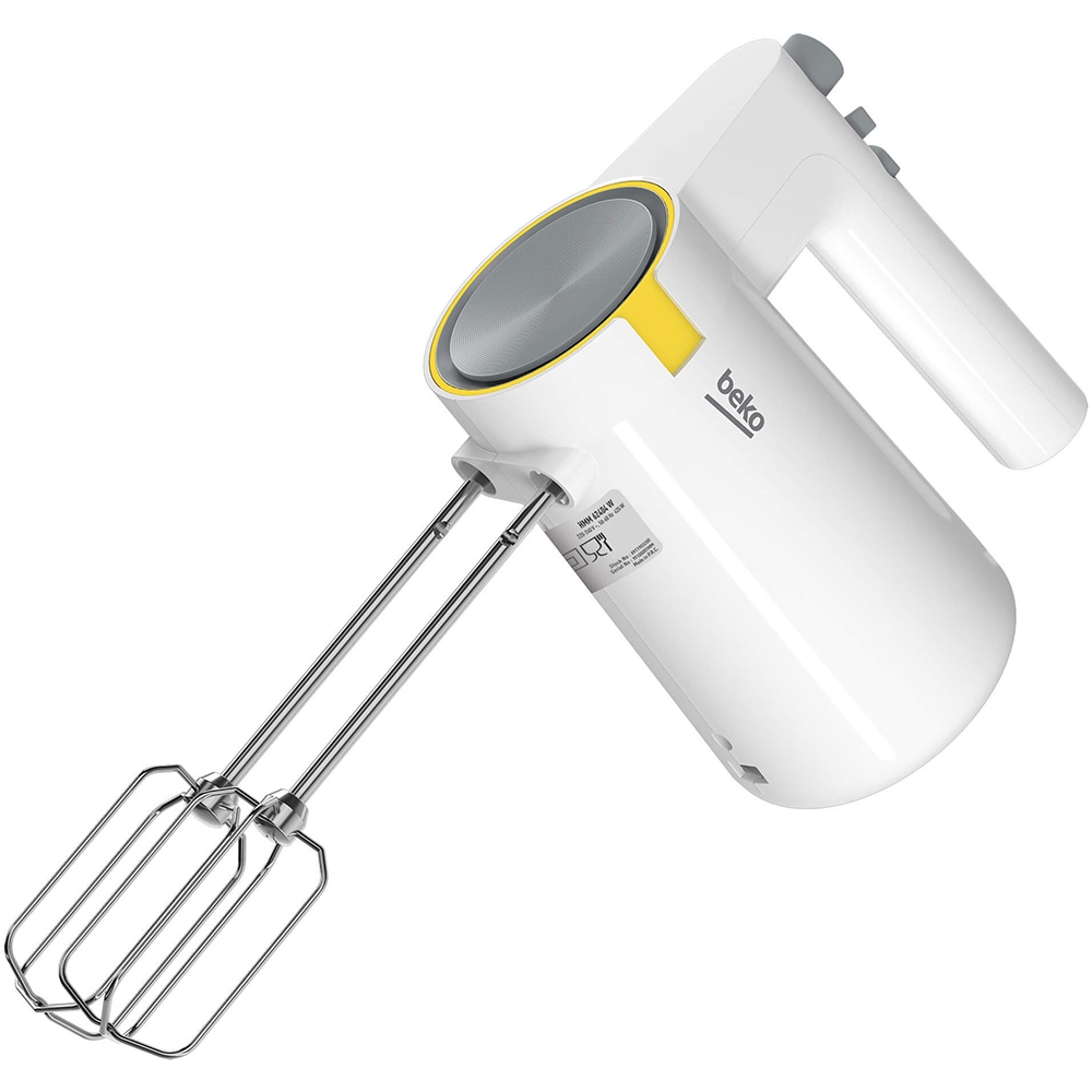 Mixer de mana BEKO HMM62404W, 425W, 5 trepte viteza, alb-gri