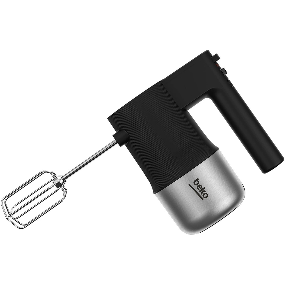 Mixer de mana BEKO HMM81504BX, 500W, 4 trepte viteza, negru-argintiu