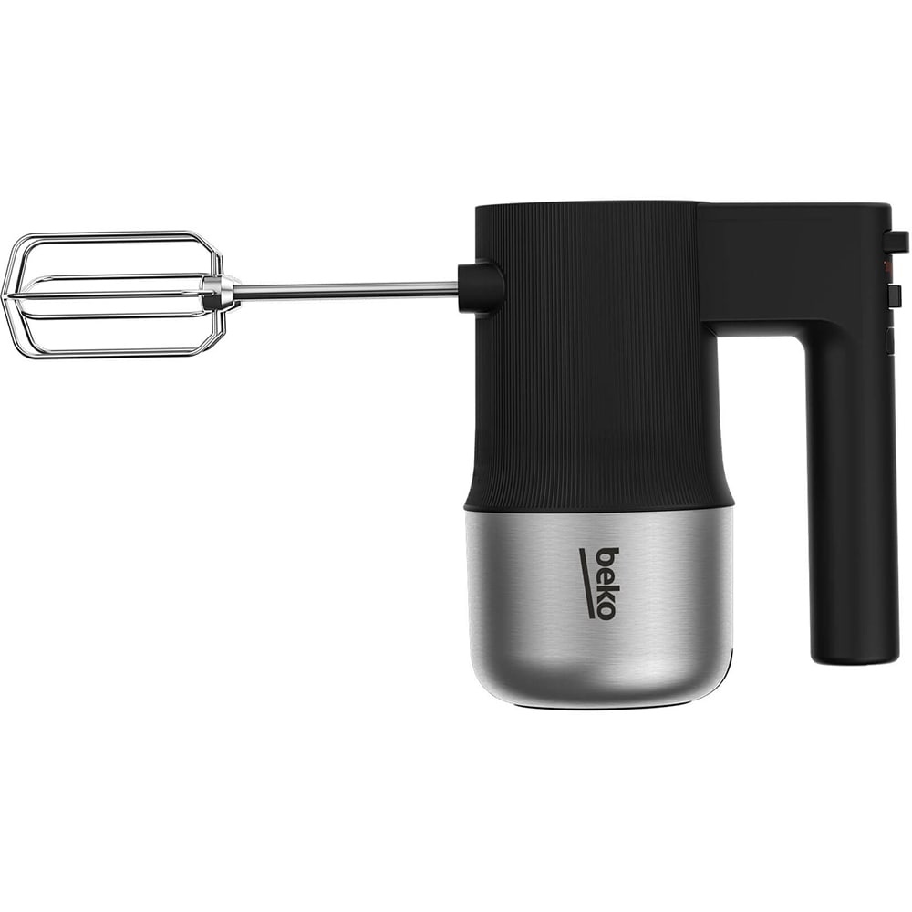 Mixer de mana BEKO HMM81504BX, 500W, 4 trepte viteza, negru-argintiu