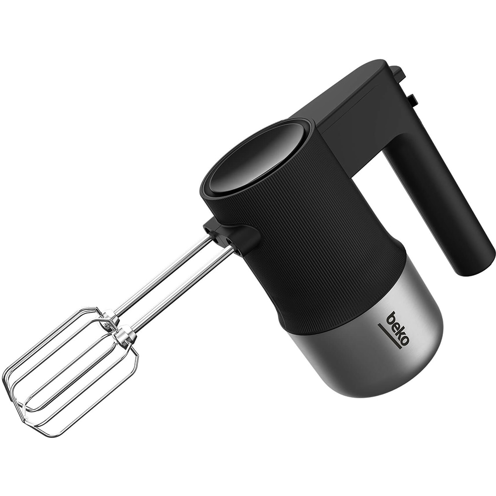 Mixer de mana BEKO HMM81504BX, 500W, 4 trepte viteza, negru-argintiu