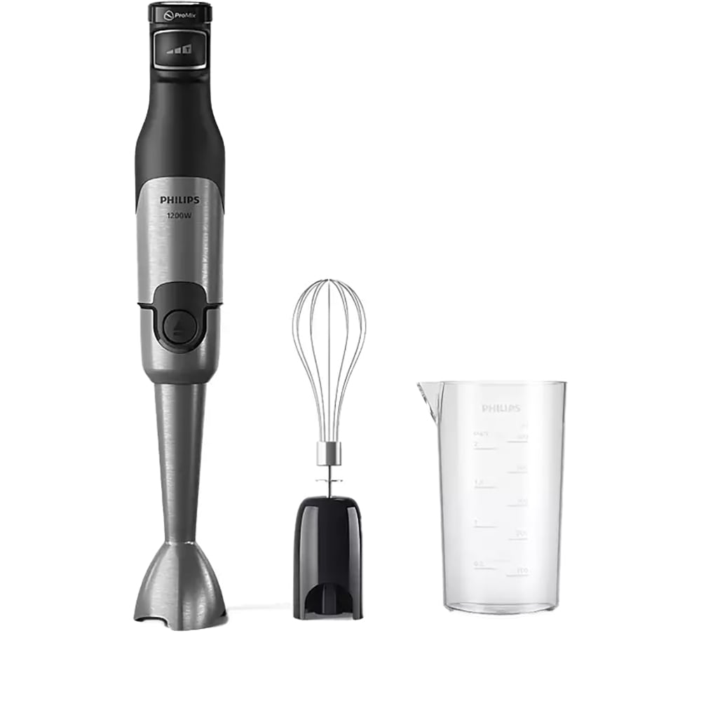 Mixer vertical PHILIPS Seria 5000 HR2682/00, 0.5l, 1200W, 2 trepte viteza, negru-argintiu
