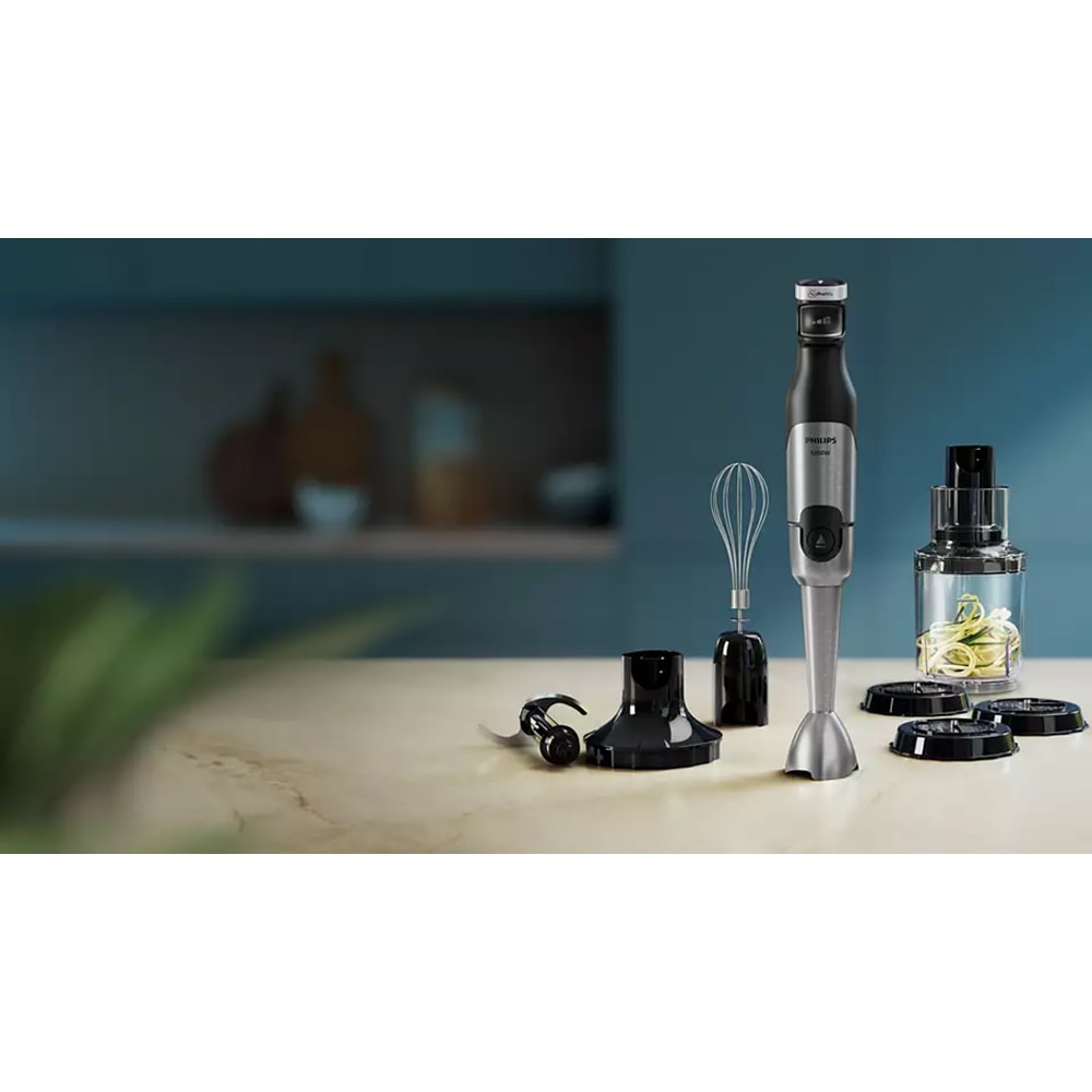 Mixer vertical PHILIPS Seria 5000 HR2684/00, 0.7l, 1200W, 2 trepte viteza, negru-argintiu