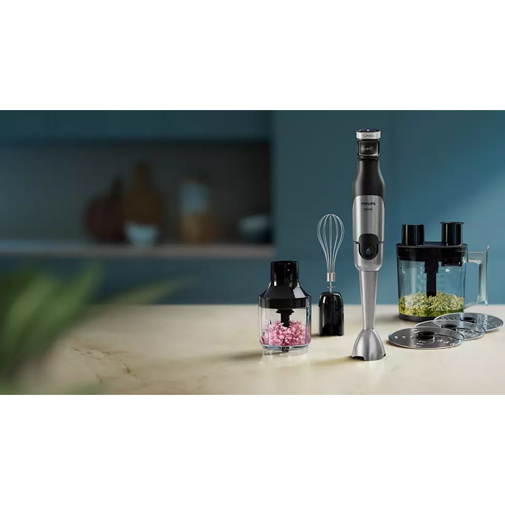 Mixer vertical PHILIPS Seria 5000 HR2685/00, 1.7l, 1200W, 2 trepte viteza, negru-argintiu