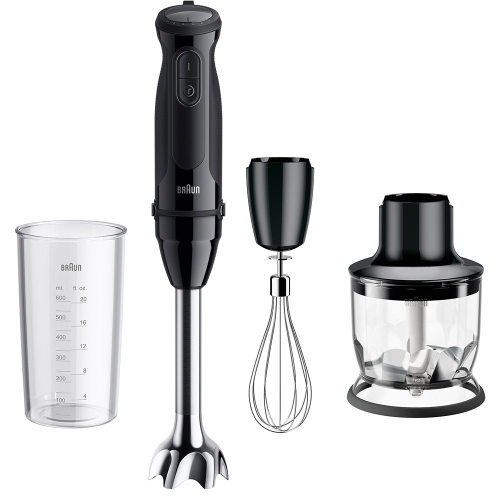 Mixer vertical BRAUN MQ50202M, 0.6l, 1000W, 21 trepte viteza, negru