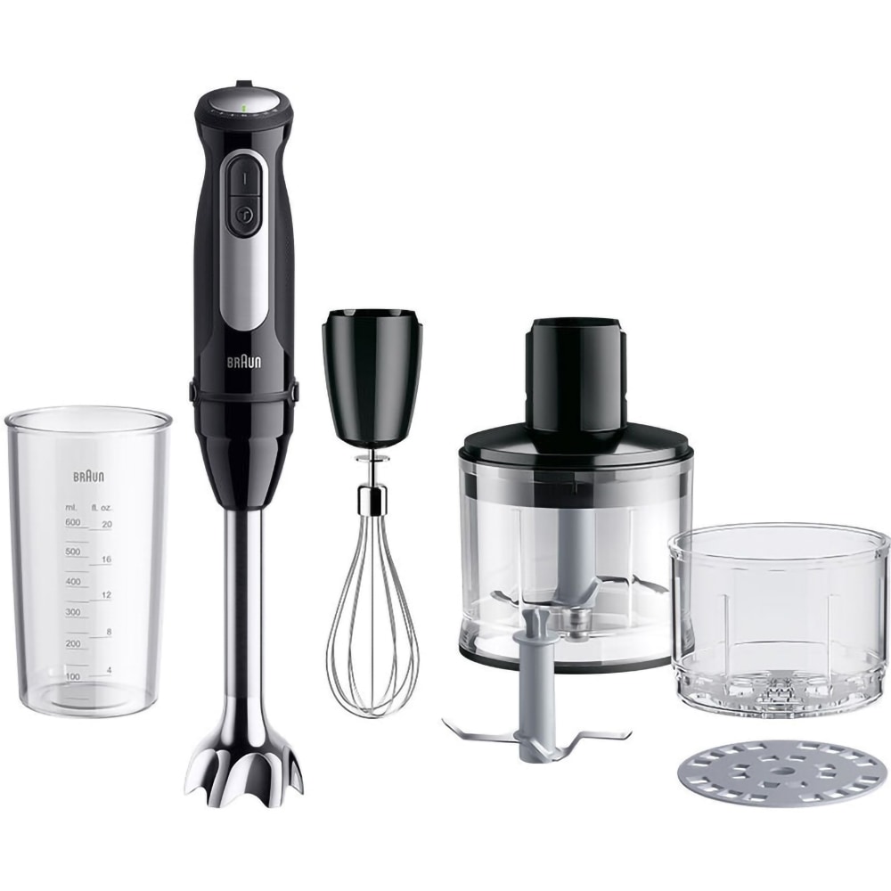 Mixer vertical BRAUN MultiQuick 5 Pro MQ55254M, 0.6l, 1000W, 25 trepte viteza, negru-argintiu