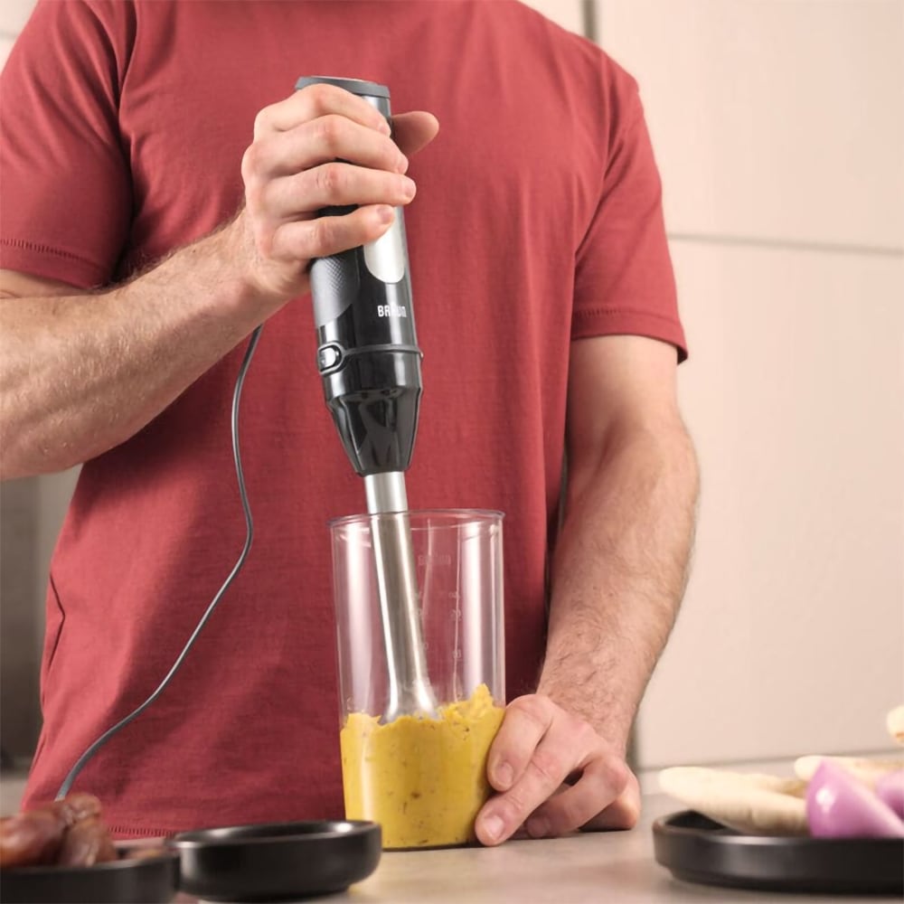 Mixer vertical BRAUN MultiQuick 5 Pro MQ55254M, 0.6l, 1000W, 25 trepte viteza, negru-argintiu